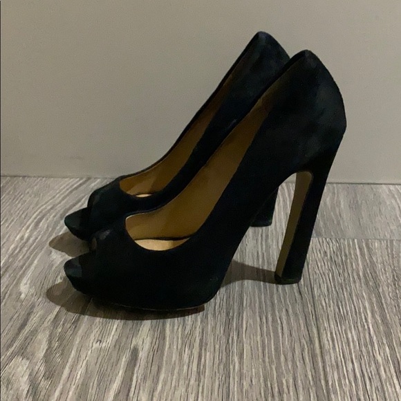 Aldo suede peep toe heels size 7 - Picture 2 of 5